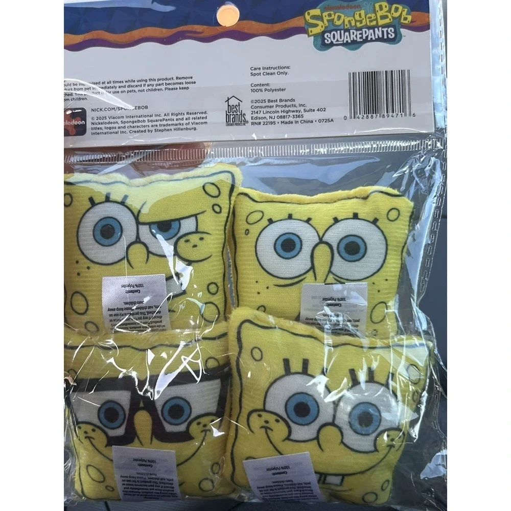 One (1) Pack Of 4 SpongeBob Mini Cat Toy Plushies 2026 USA‎ SELLER